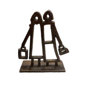 Tim Coffey Demdaco Simple Gestures Cast Iron Sculpture: You Know How to Have Fun